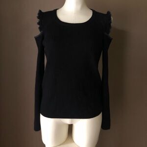 White + Warren Cold Shoulder Sweater